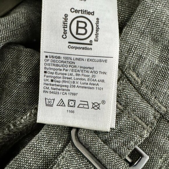 Athleta Voyager Linen Shorts Womens Size 20 Green Lightweight‎ NWT SS-1675 - Picture 11 of 13